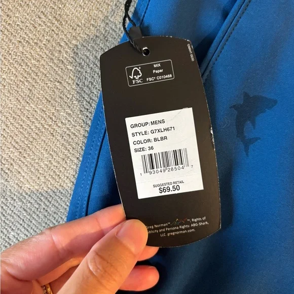 Greg Norman Collection Teal Shorts - Picture 2 of 5